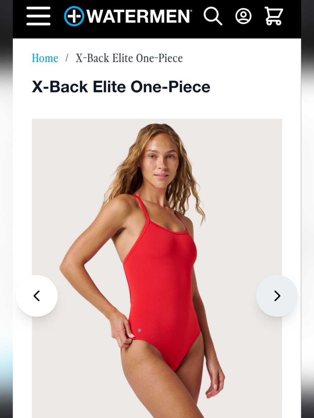 WaterMen X-Back Elite One-Piece Swimsuit - Red